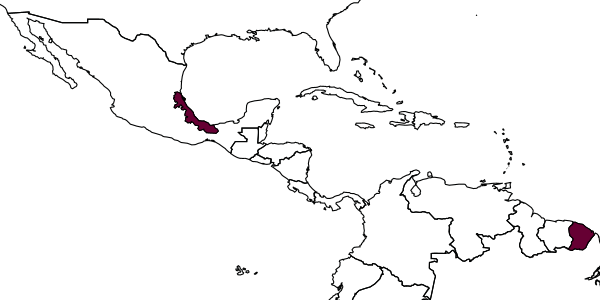 map of Chimila cerdai     Leclercq, 2005